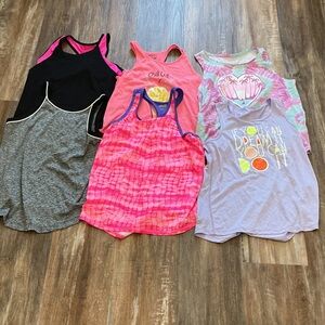 Avia Kids Tank Tops in Black, Gray, Pink, and Purple